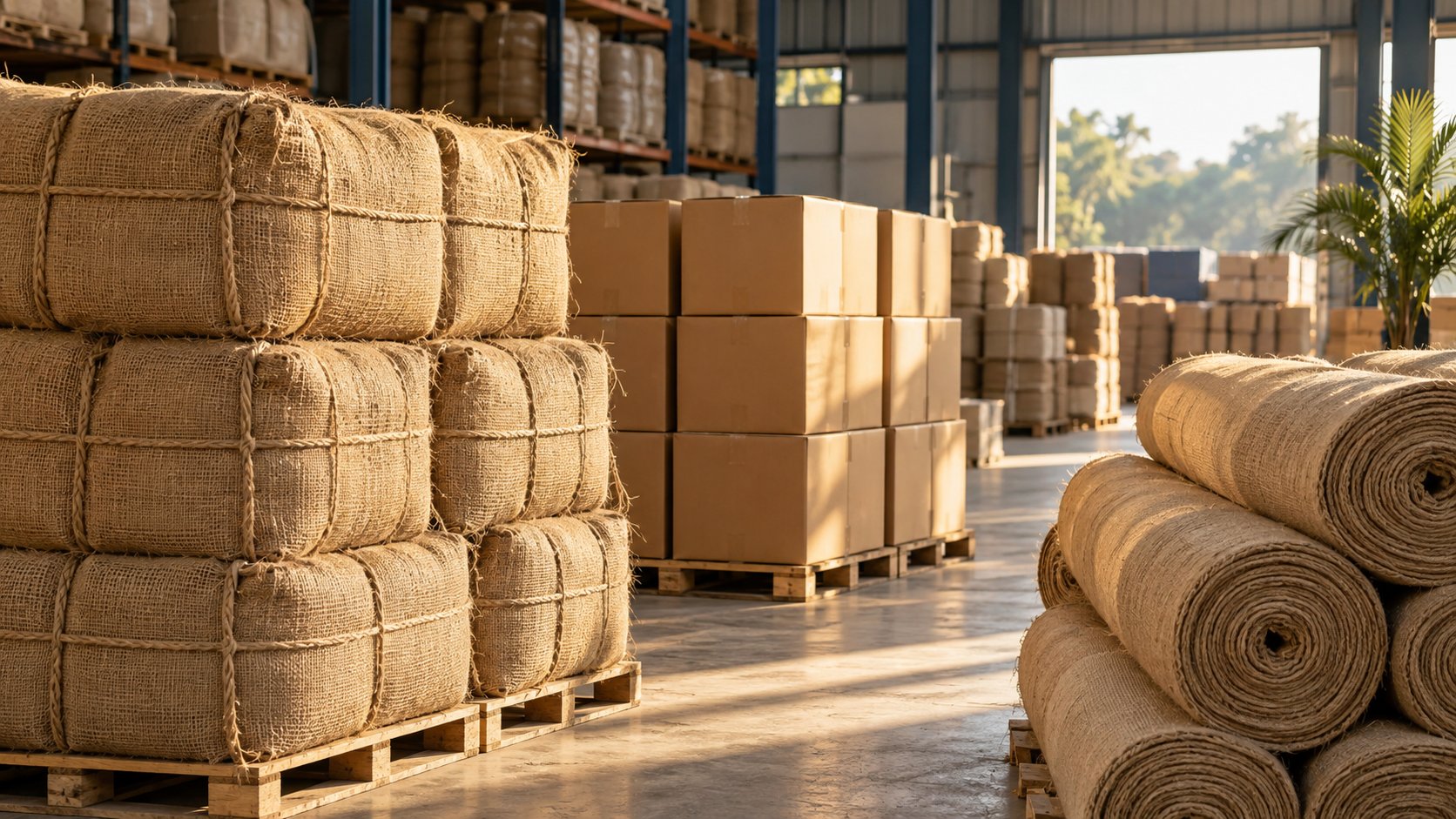 Illustrative jute products for export