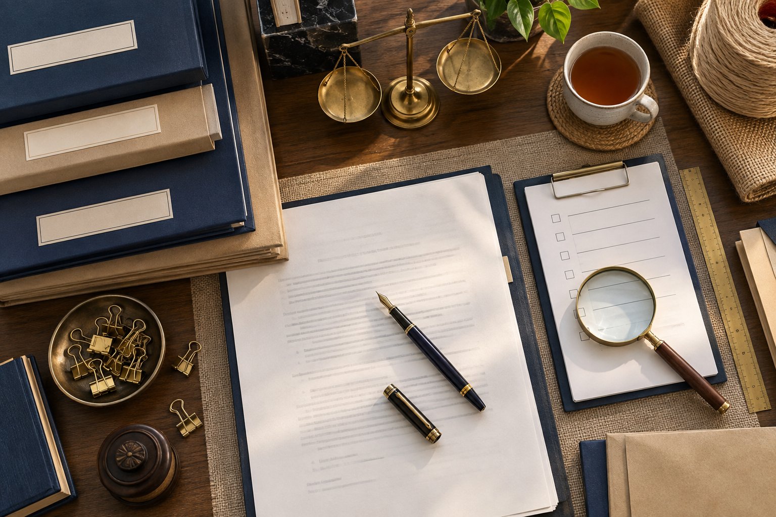 Organized legal review workspace